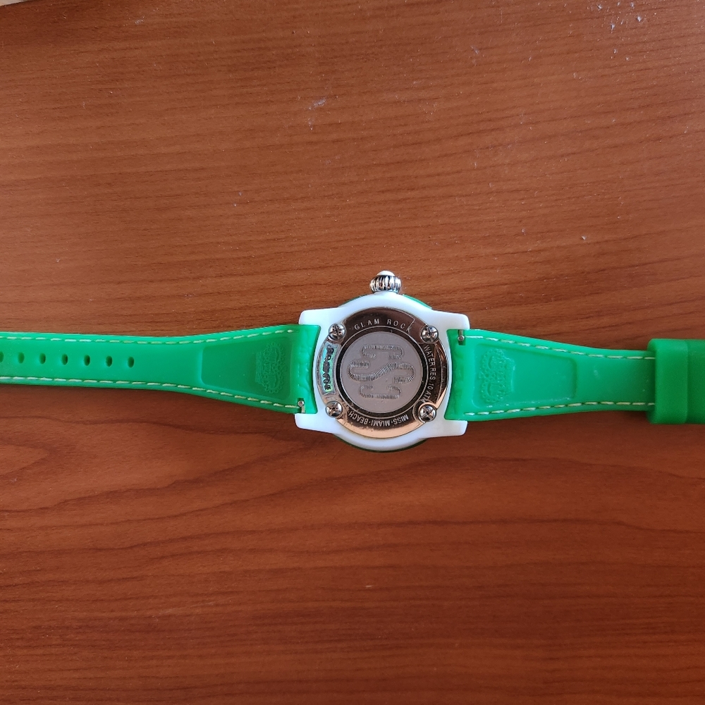 Glam rock maimi beach water resistant green watch - Picture 3 of 5
